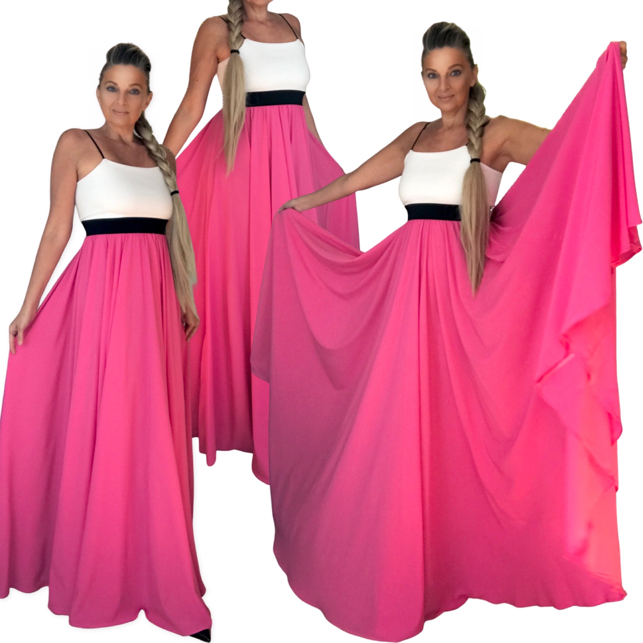 Dlouhé letní šaty BOROS DR-L-PIW01